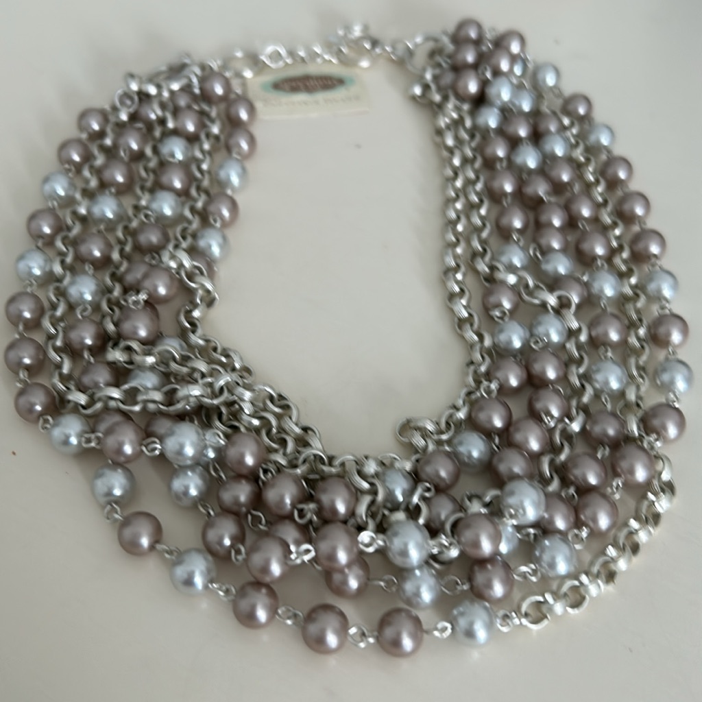 Spartina 449 Smoky Chunky Pearl Necklace